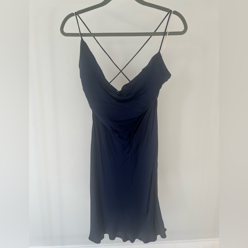 Aritzia Diamanté Satin Mini Dress